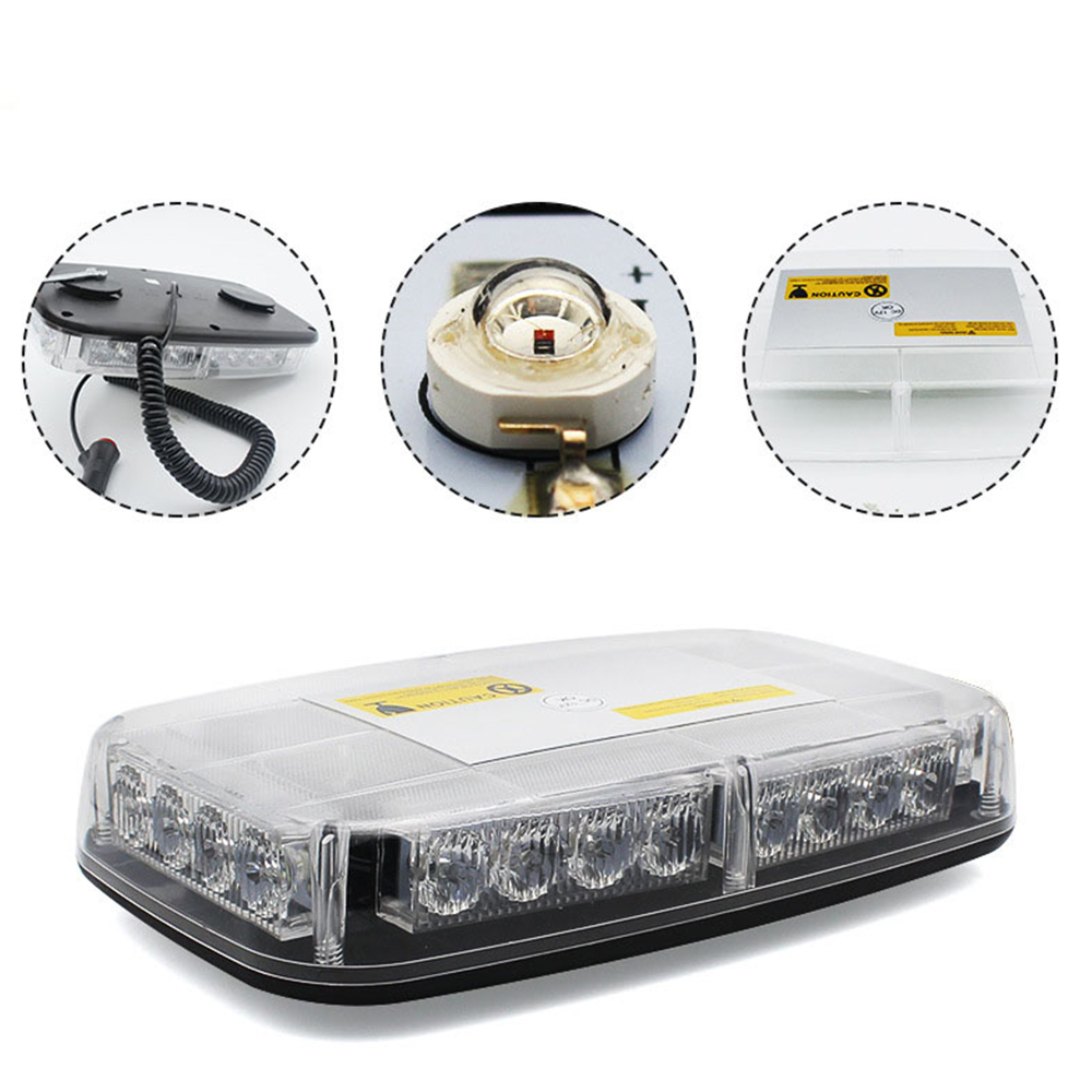 DC12-24V 24LED Car Strobe Light Truck Magnetic Ceiling Light Warning Hazard Signal High Power Car Lamp